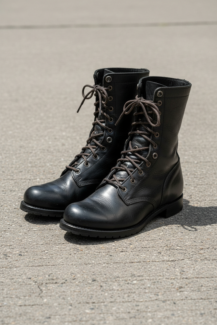 Vintage Lace-Up Combat Ankle Boots