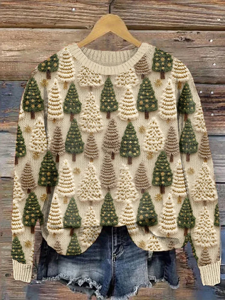 Olwenna | Women Tree Motif Apres Ski Sweater