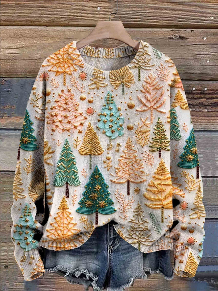 Olwenna | Women Tree Motif Apres Ski Sweater