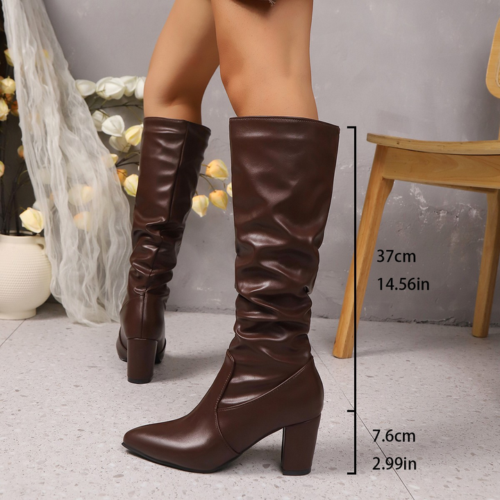Melantha | Women Slouch Heel High Boots