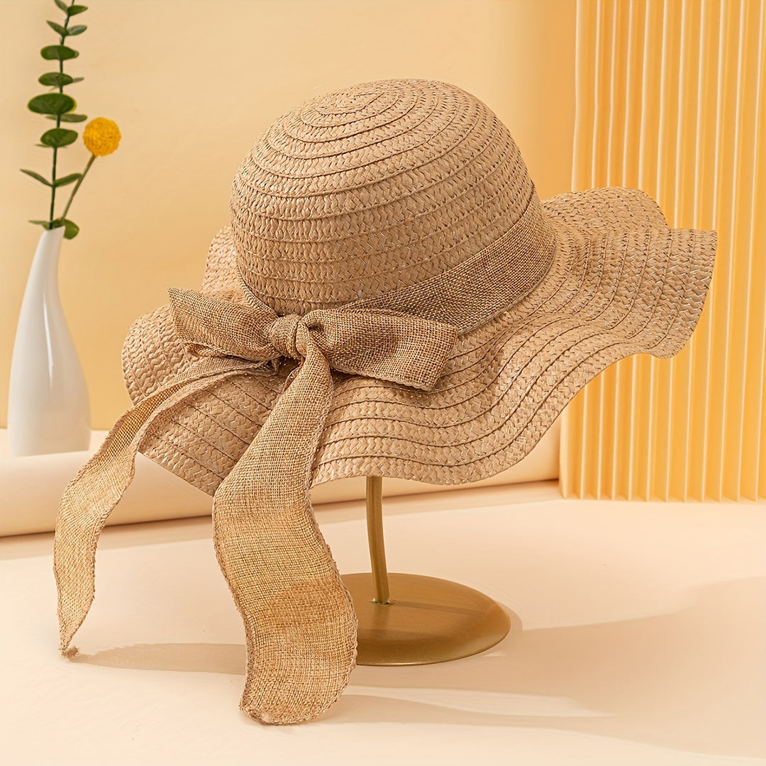 Zia | Women Wavy Brim Straw Hat