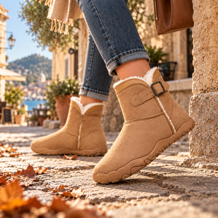Sula | Women Buckle Fleece Winter Boots