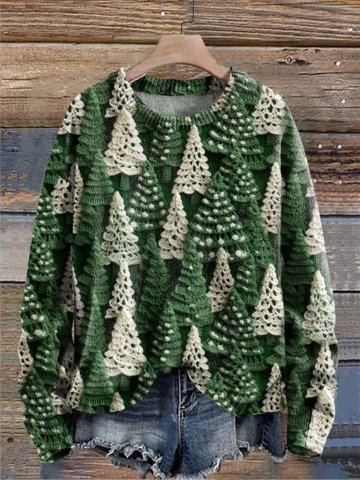 Olwenna | Women Tree Motif Apres Ski Sweater