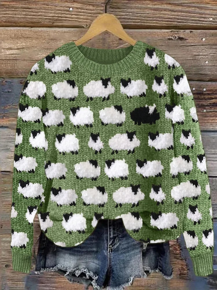 Olwenna | Women Tree Motif Apres Ski Sweater