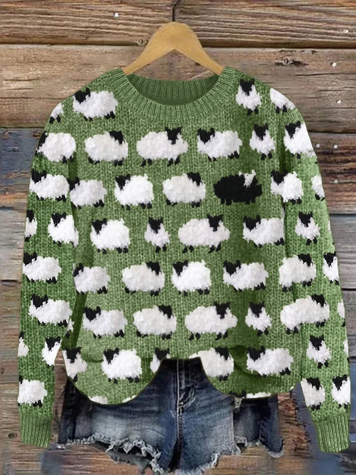 Olwenna | Women Tree Motif Apres Ski Sweater