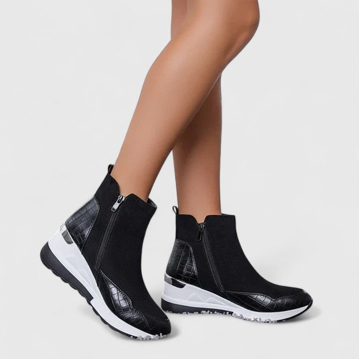 Sephira | Women Side Zip Wedge Boots