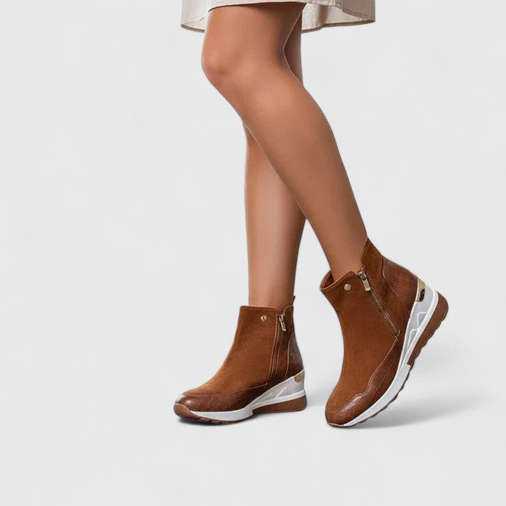 Sephira | Women Side Zip Wedge Boots