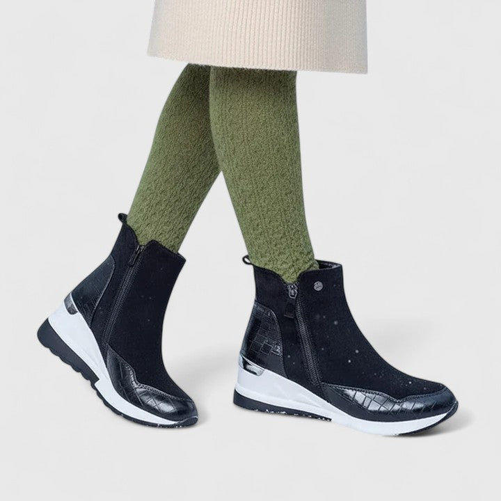 Sephira | Women Side Zip Wedge Boots