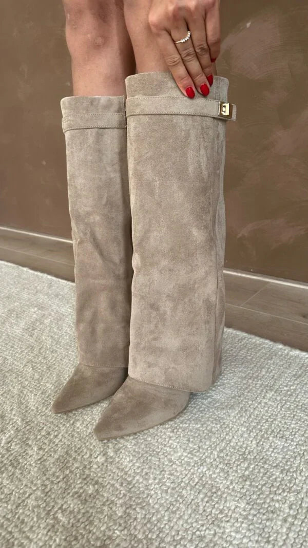 Winsome | Women Pointed Buckle High Boots