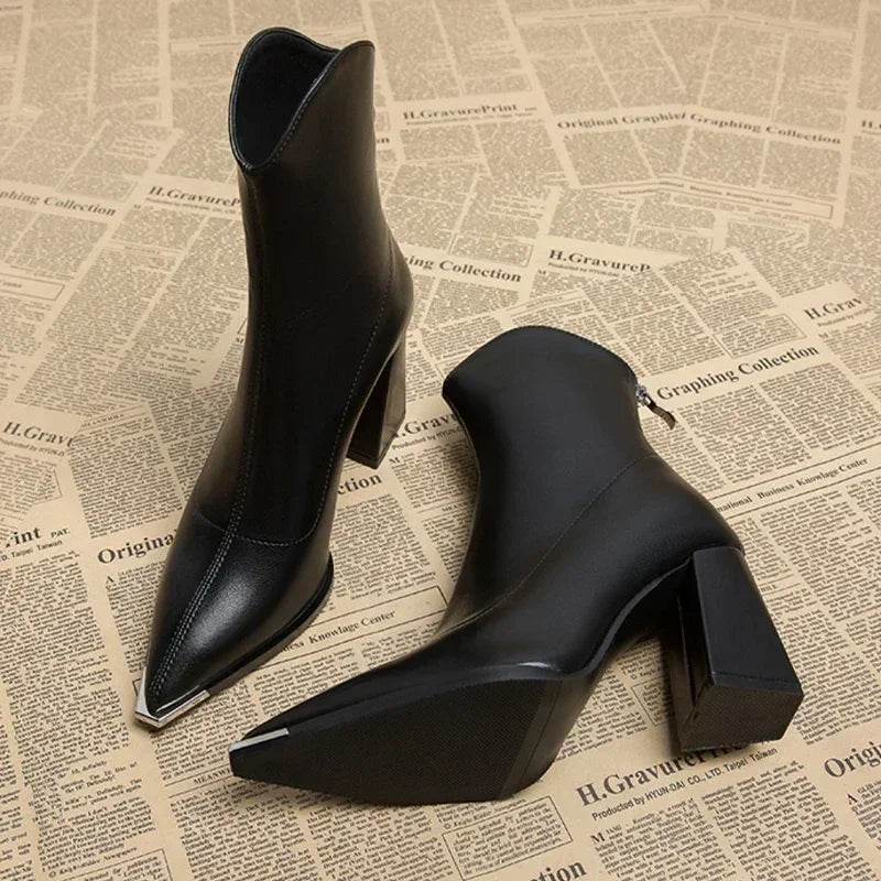 Darla | Women Chrome Tip Winter Boots