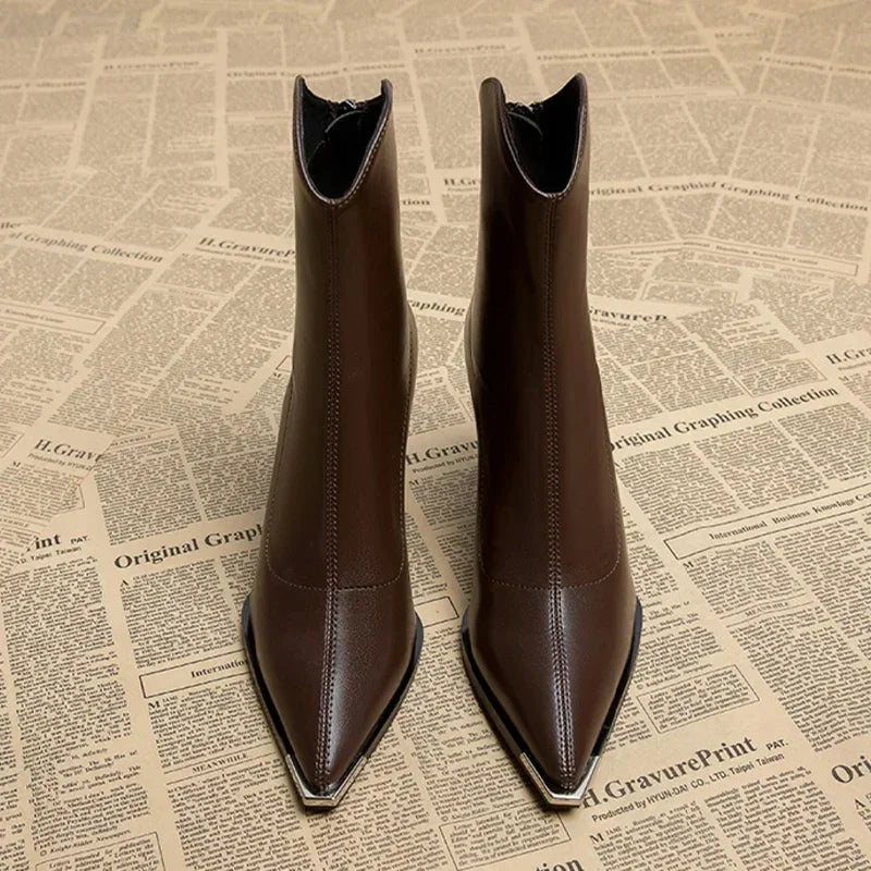 Darla | Women Chrome Tip Winter Boots