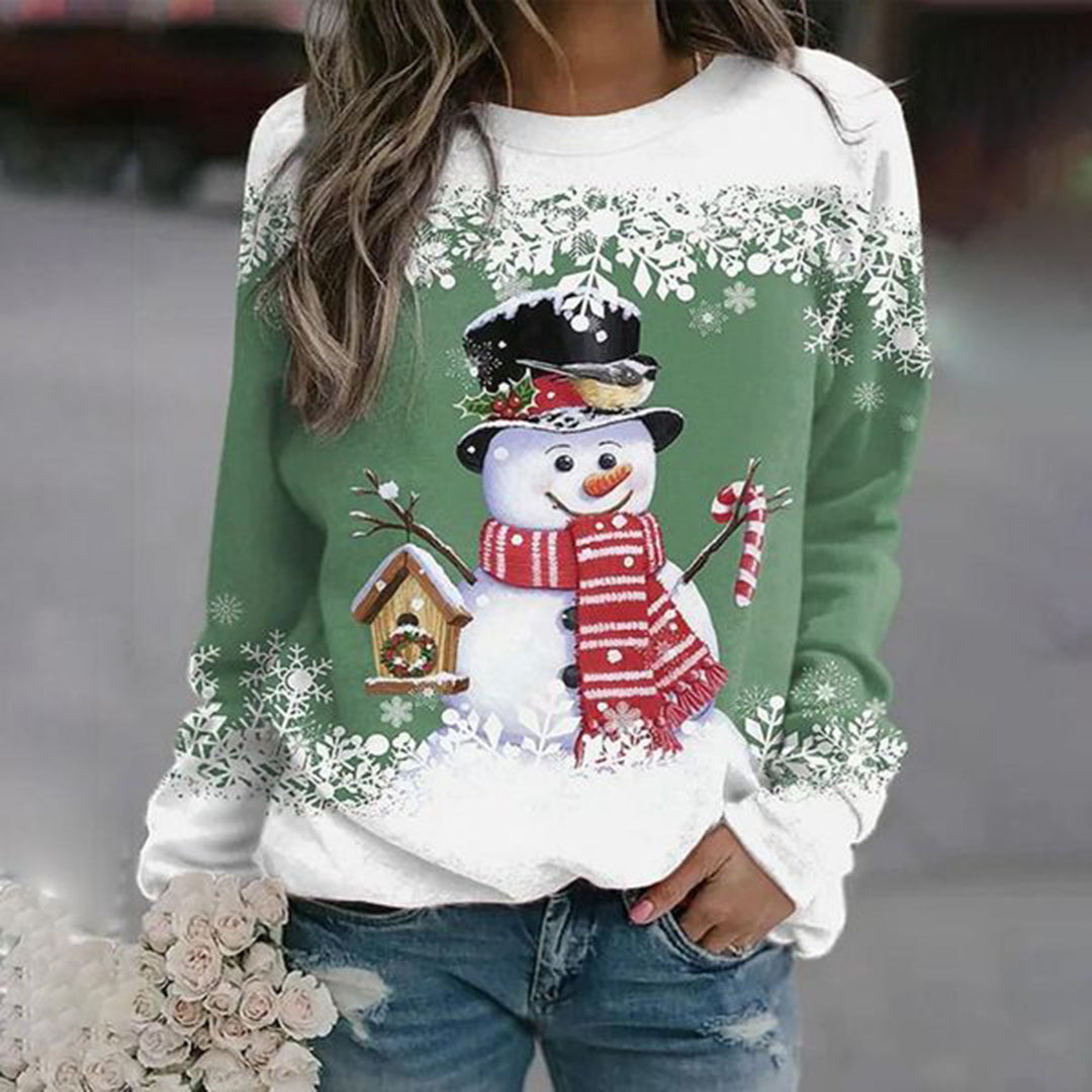 Juetta | Women Snowman Graphic Apres Ski Sweater