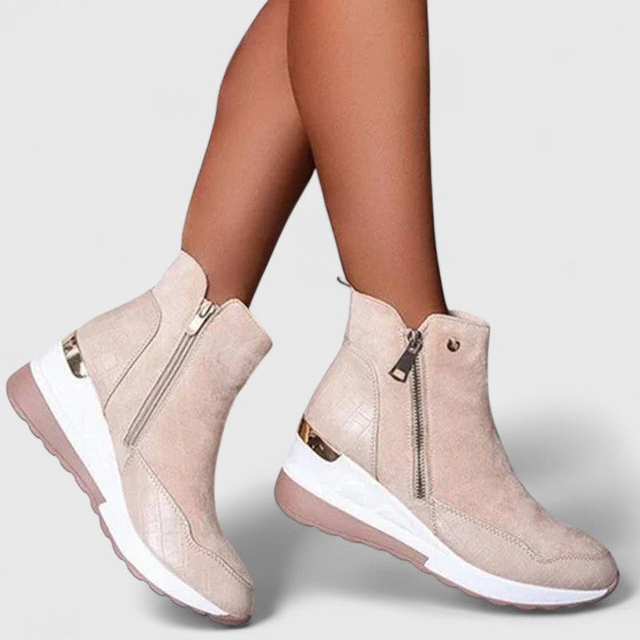 Sephira | Women Side Zip Wedge Boots