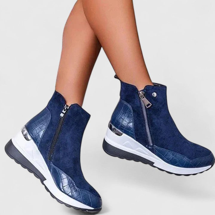 Sephira | Women Side Zip Wedge Boots