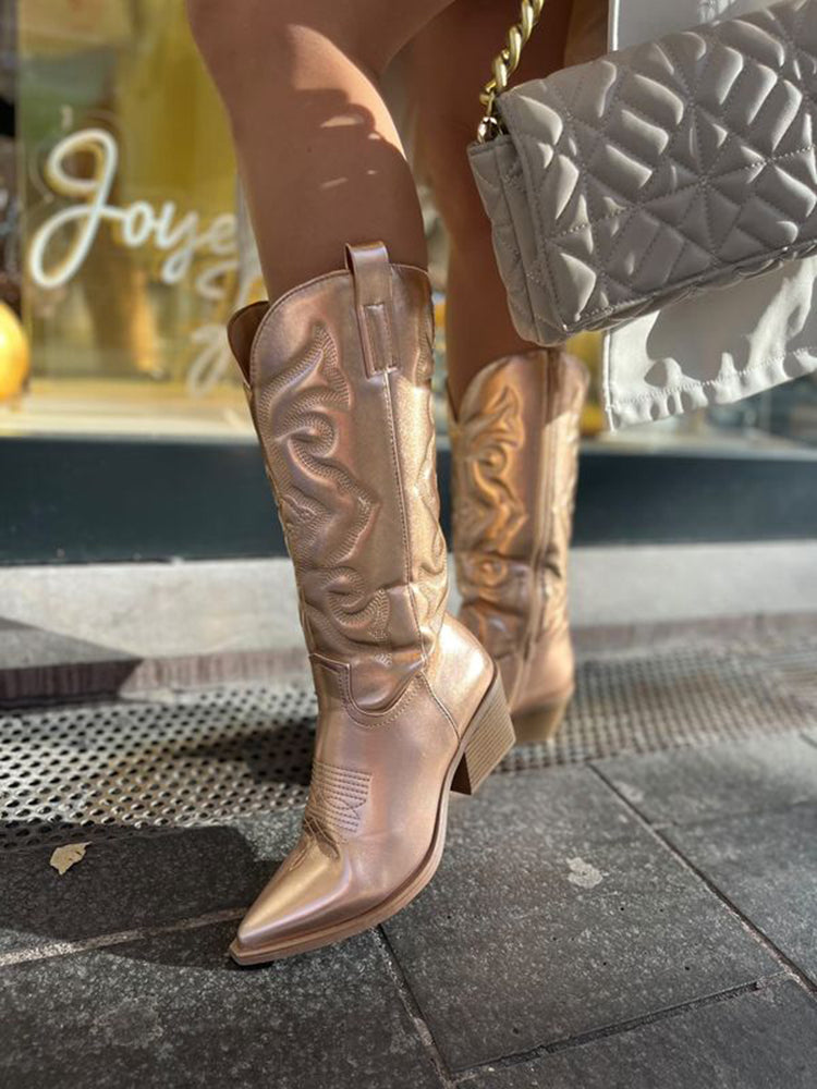 Melisent | Women Pointed Western Sparkly Boots