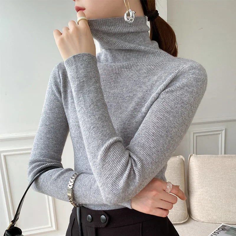 Doris | Women Ribbed Roll Neck Jumper