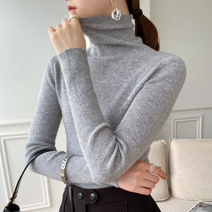 Doris | Women Ribbed Roll Neck Jumper