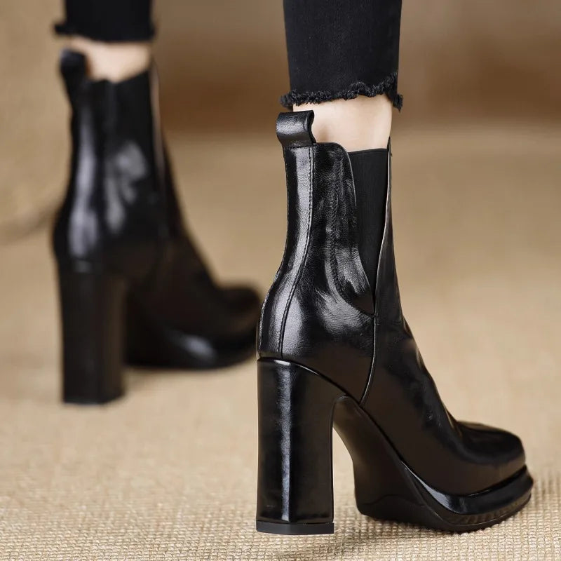 Seburga | Women Block Heel Platform Boots