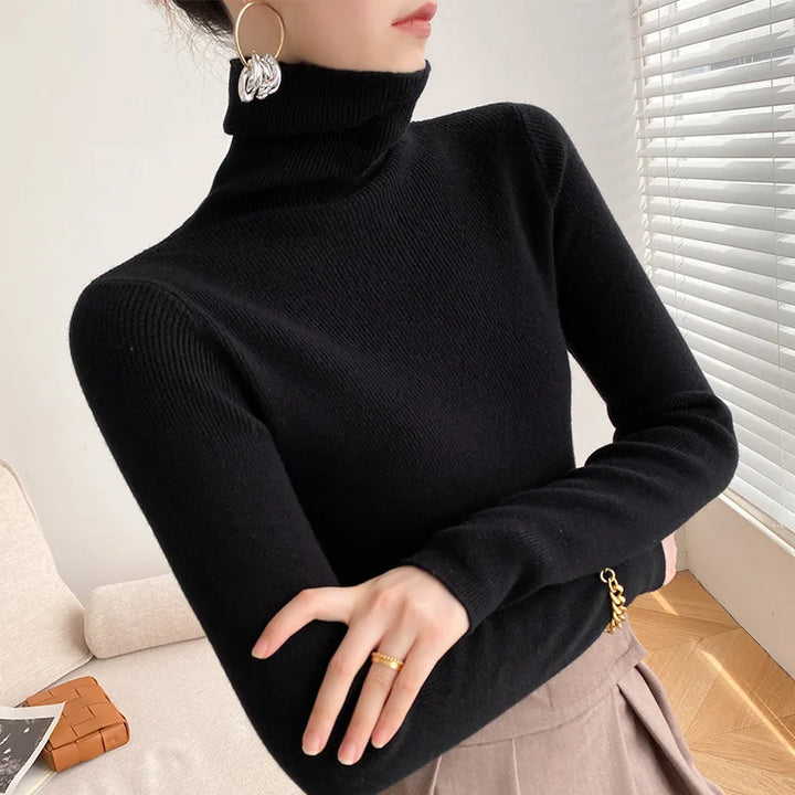 Doris | Women Ribbed Roll Neck Jumper