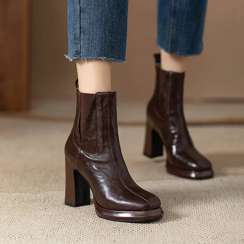 Seburga | Women Block Heel Platform Boots