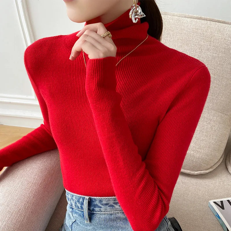 Doris | Women Ribbed Roll Neck Jumper