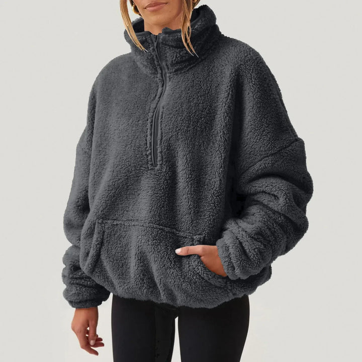 Mahaut | Women Half Zip Sherpa Apres Ski Sweater