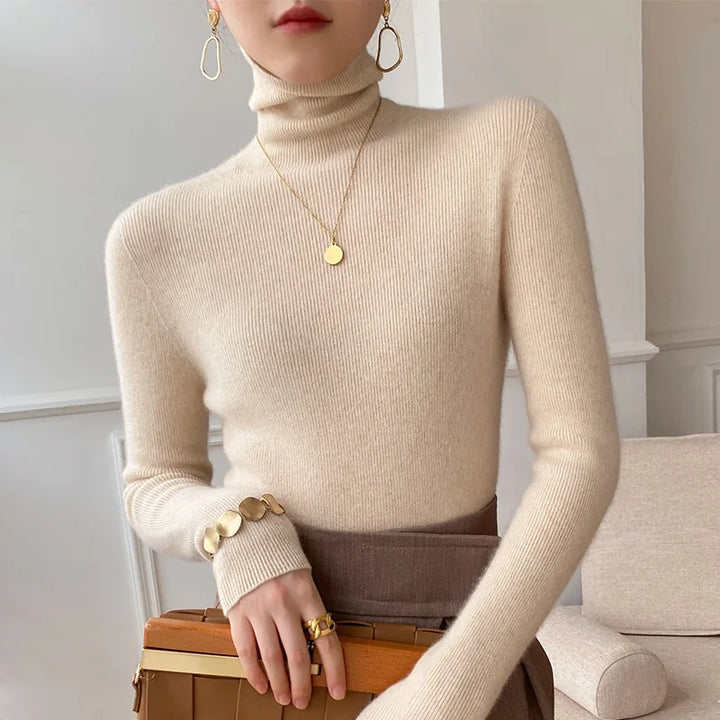 Doris | Women Ribbed Roll Neck Jumper