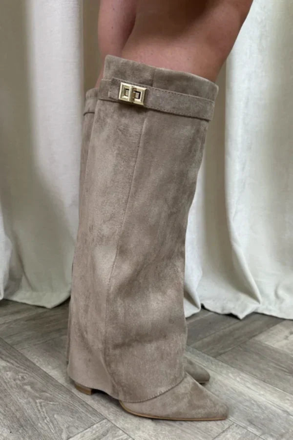 Winsome | Women Pointed Buckle High Boots