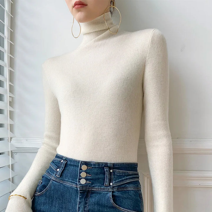 Doris | Women Ribbed Roll Neck Jumper