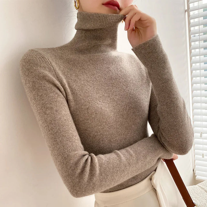 Doris | Women Ribbed Roll Neck Jumper