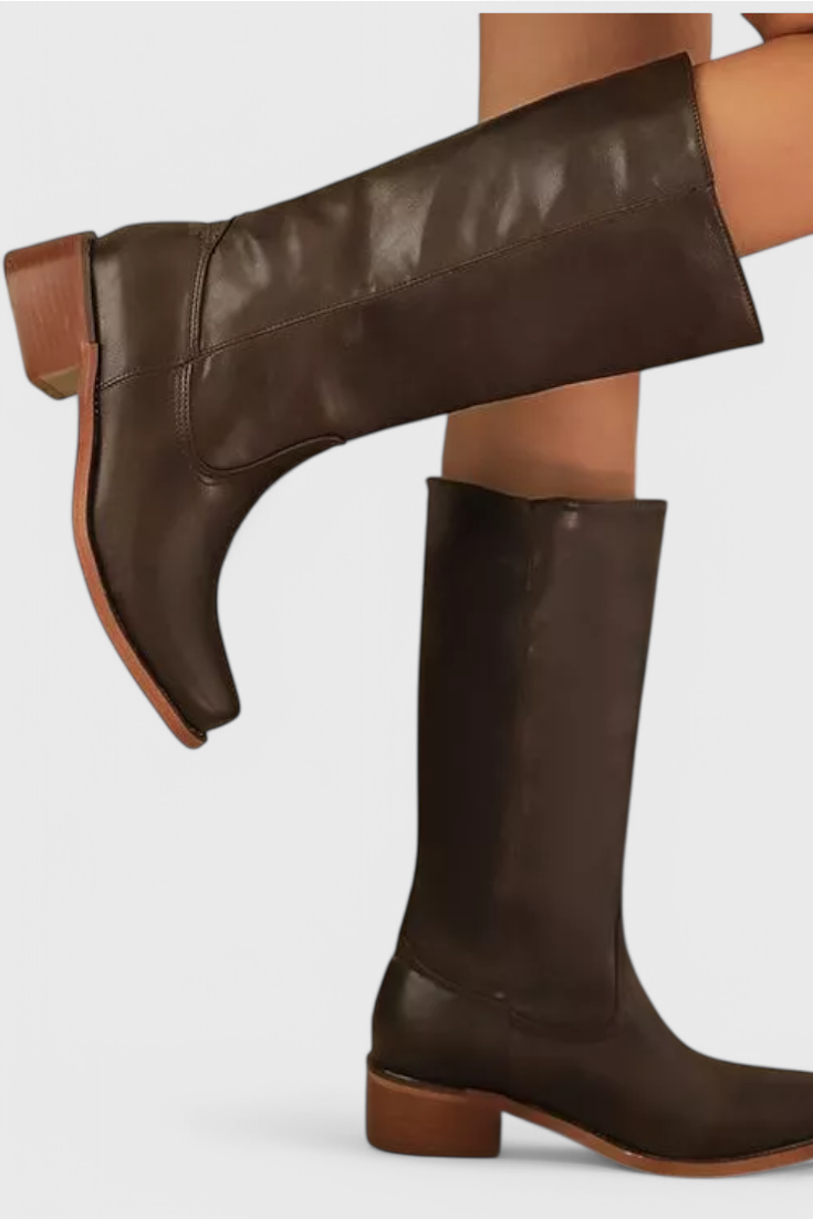 Zella | Women Square Toe Knee High Boots