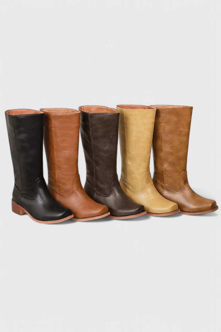 Zella | Women Square Toe Knee High Boots