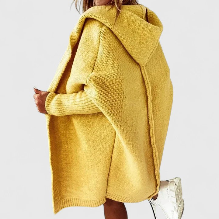 Elberta | Women Ribbed Hood Long Cardigan
