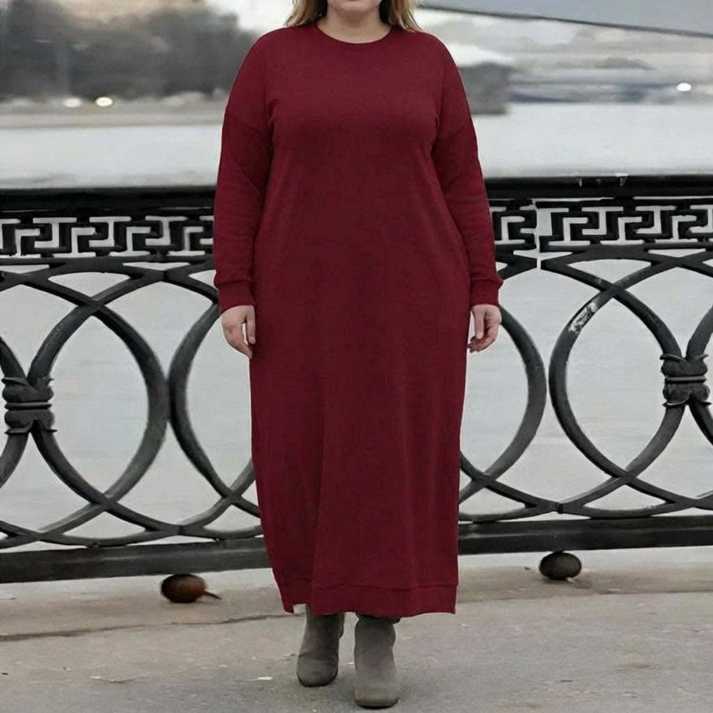 Gundrada | Women Hooded Pocket Knitted Jumper Dress