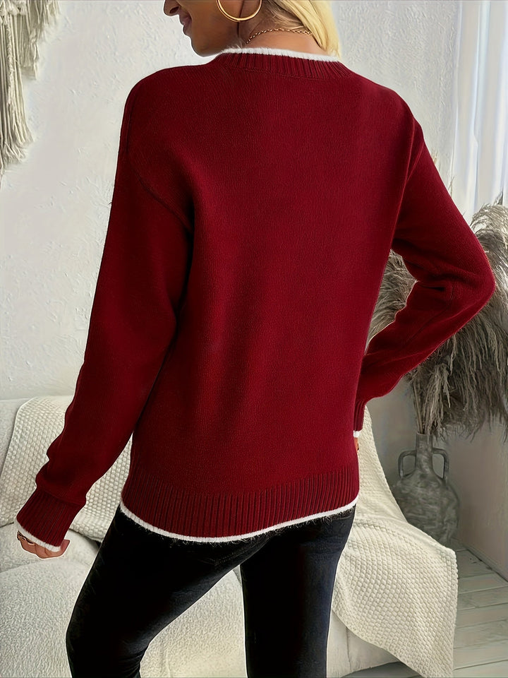 Wymarca | Women Snowflake Crew Apres Ski Sweater