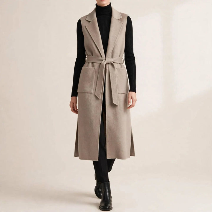 Vanora | Women Belted Longline Knitted Vest