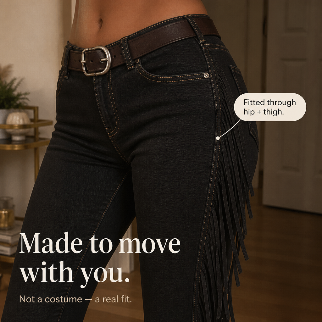 Jerrie | Women Fringe Flared Jeans