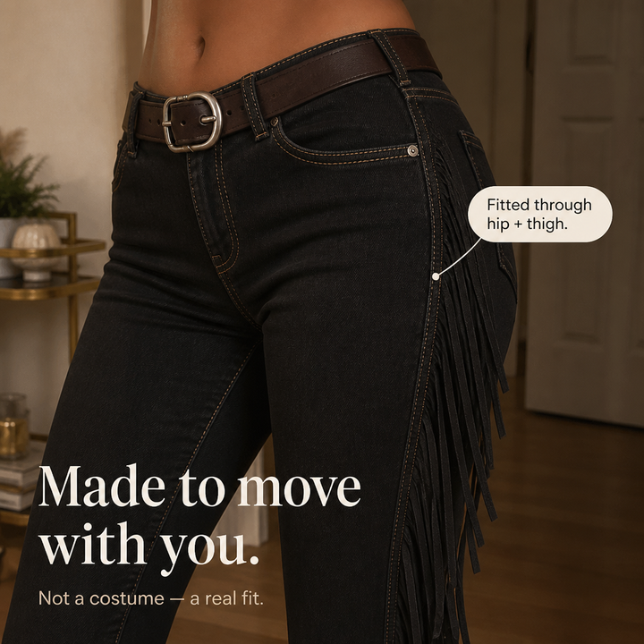 Jerrie | Women Fringe Flared Jeans
