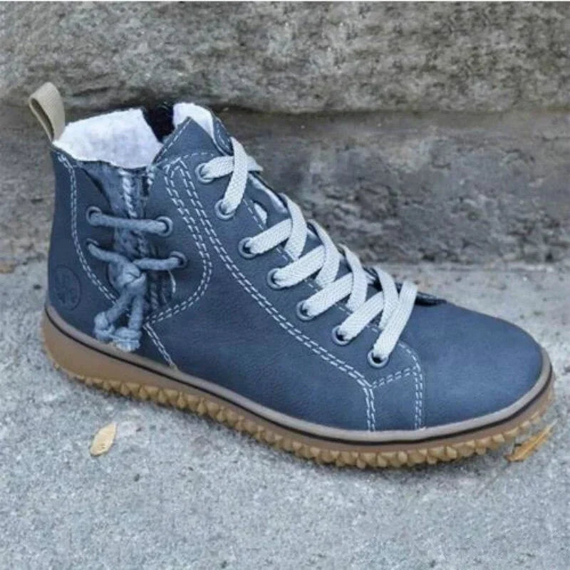 Tessie | Women Lace Up Fleece Winter Boots