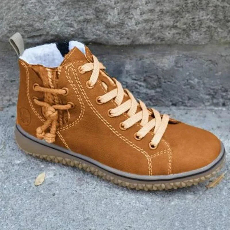 Tessie | Women Lace Up Fleece Winter Boots