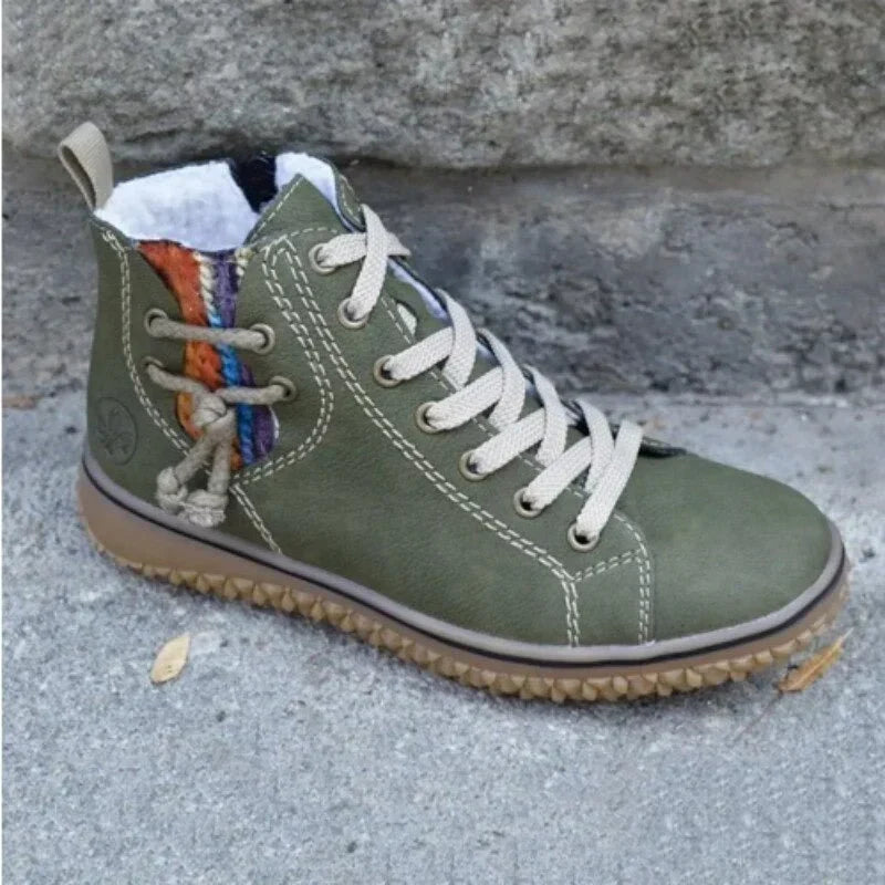 Tessie | Women Lace Up Fleece Winter Boots