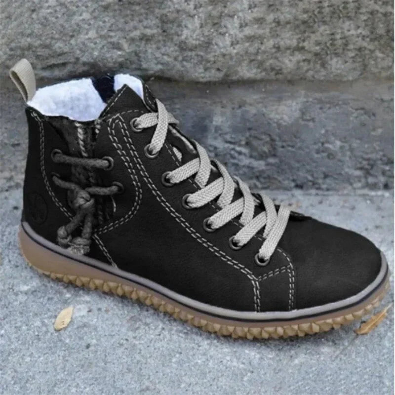 Tessie | Women Lace Up Fleece Winter Boots