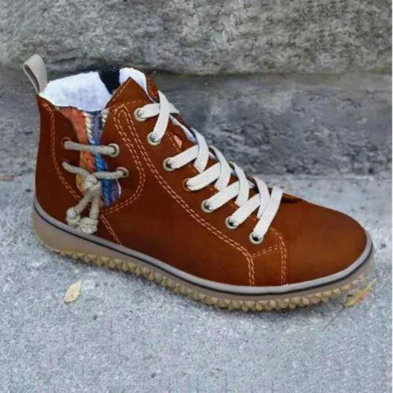 Tessie | Women Lace Up Fleece Winter Boots