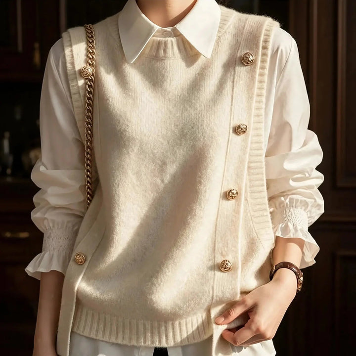 Udela | Women Button Side Knitted Vest