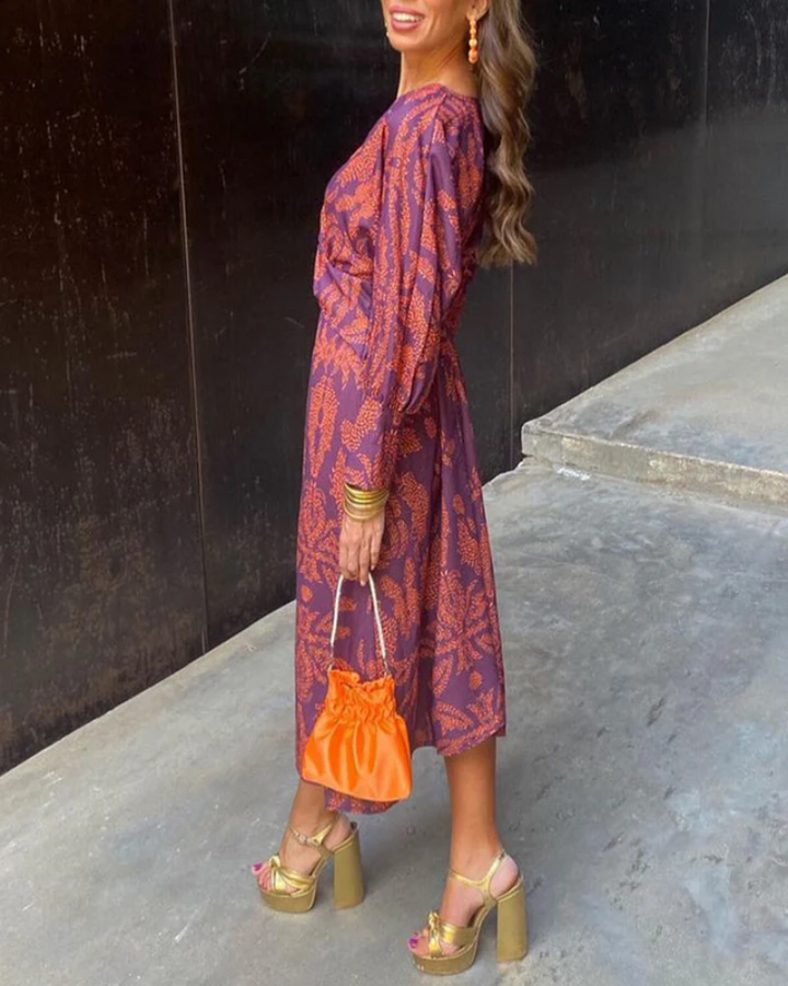 Edeva | Women Twist Waist Autumn Dress