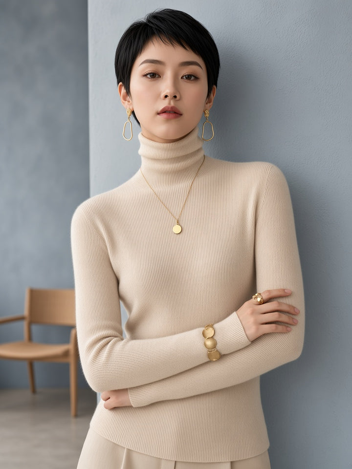Doris | Women Ribbed Roll Neck Jumper