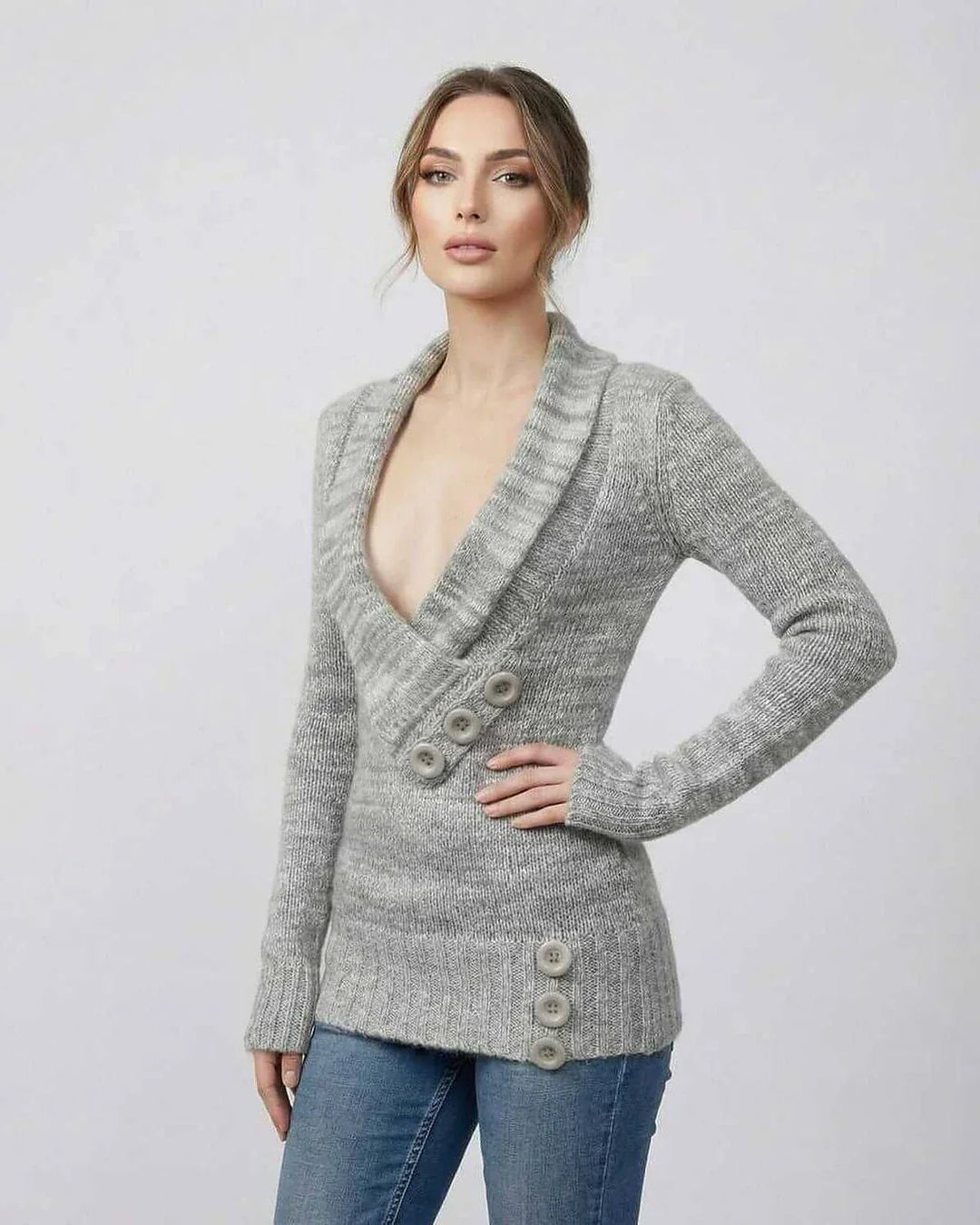 Fidelma | Women Shawl Collar Cardigan Sweater