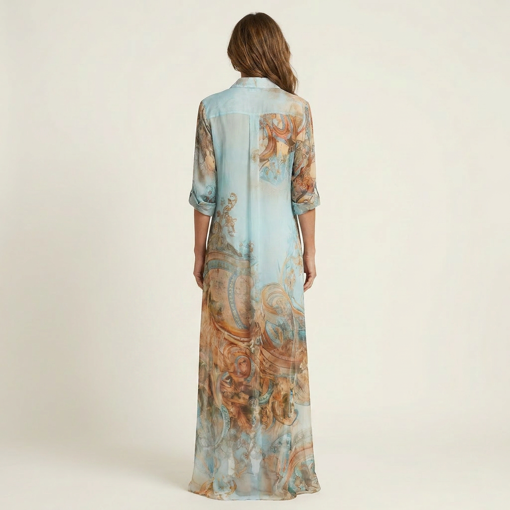 Lavena | Women Printed Shirt Autumn Dress