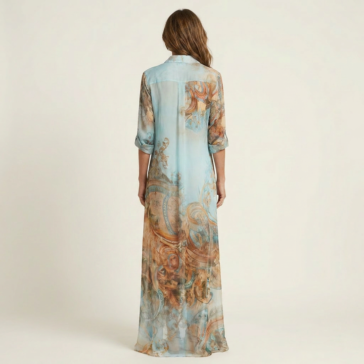 Lavena | Women Printed Shirt Autumn Dress