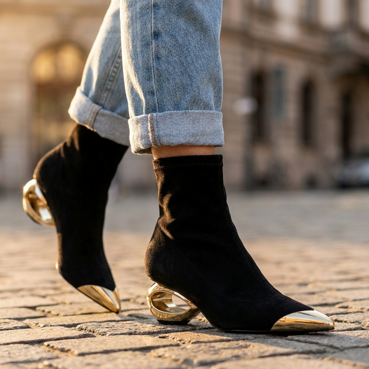 Esta | Women Metal Tip Dress Boots